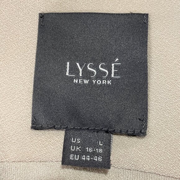 LYSSE "Ilaria" Short Sleeve Tunic Blazer Open Front Short Sleeve, Cream - L - Picture 9 of 15